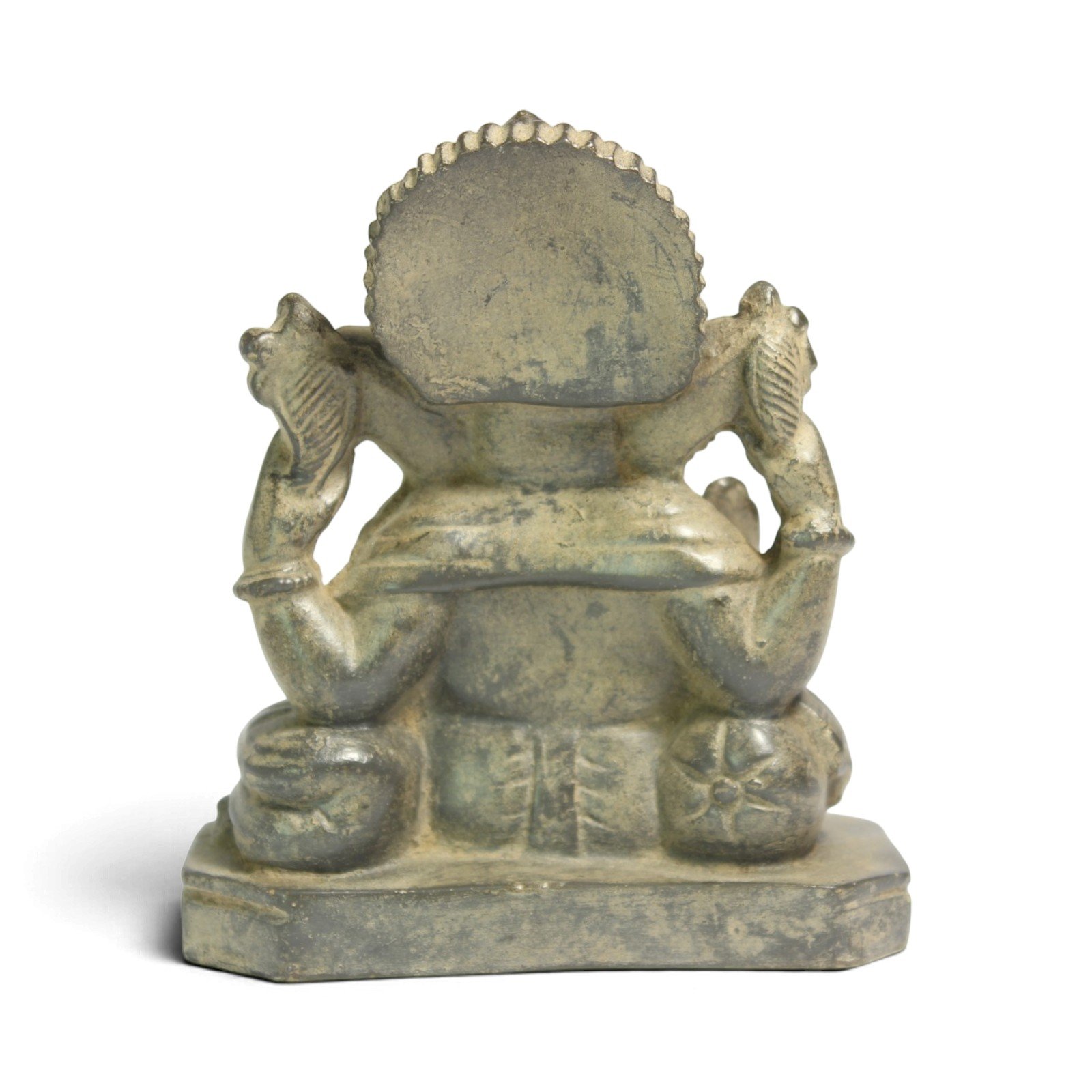 Back view of Ganesha statue showing base and rear detailing