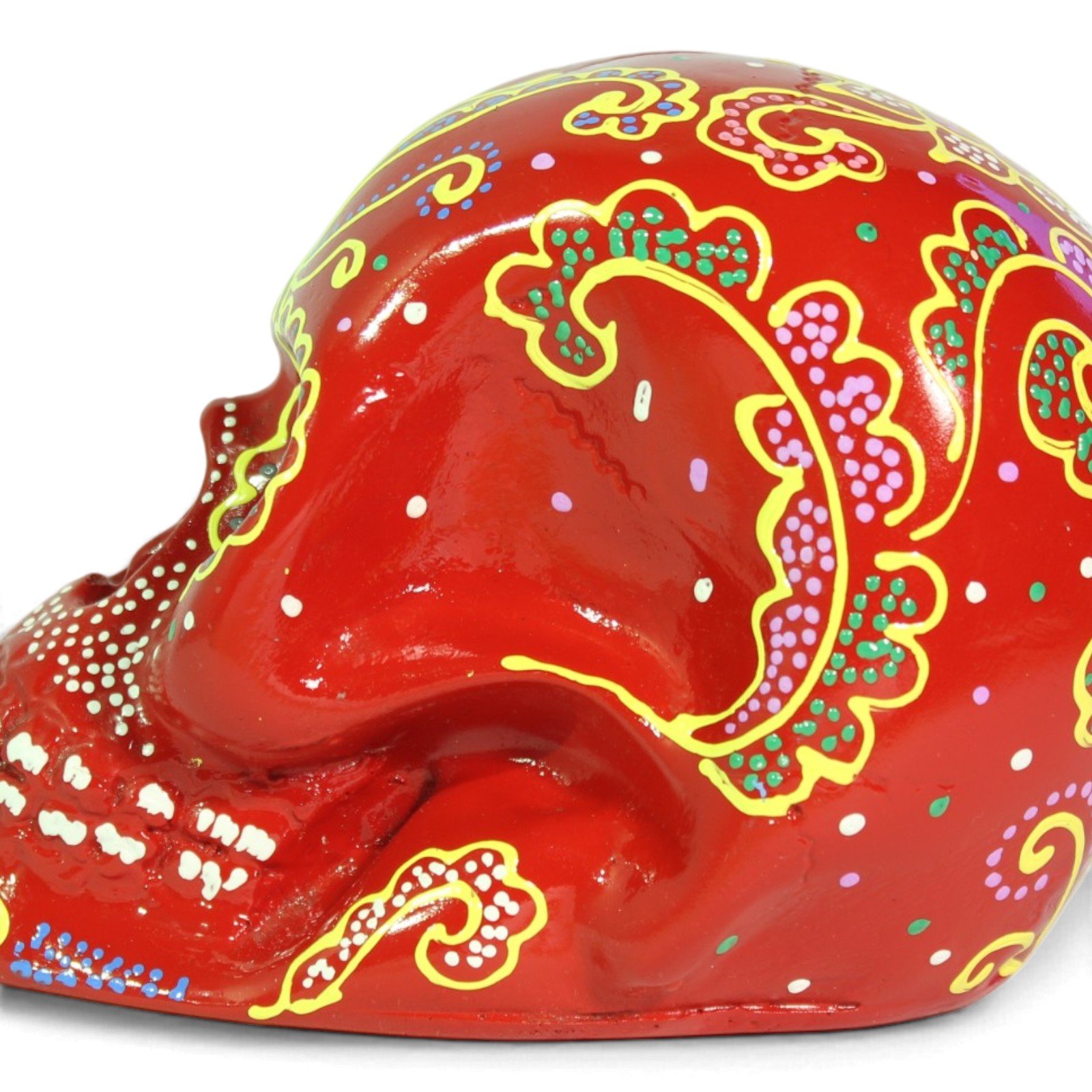 Top-down view of the crown showing a large floral medallion design