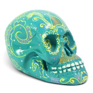 Three-quarter view of the skull highlighting eye socket and jaw detailing